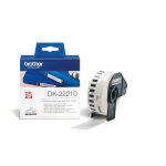 Brother ruban continu dk22210 pour imprimante ql - support papier adh�sif 62mmx30m - noir sur blanc