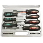Brüder mannesmann kit de tournevis, 21 pièces, avec embouts Brüder mannesmann kit de tournevis, 21 pièces, avec embouts