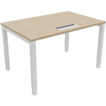 Bureau ajustable en hauteur burocolor avec trappe d'accès - l. 120 x p. 80 cm - plateau chêne - pieds ... Bureau ajustable en hauteur burocolor avec trappe d'accès - l. 120 x p. 80 cm - plateau chêne - pieds ...