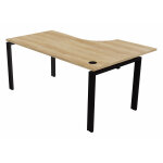 Bureau d'angle compact retour à gauche e - link - l. 160 x p. 110 cm - plateau chêne nebraska - pieds ... Bureau d'angle compact retour à gauche e - link - l. 160 x p. 110 cm - plateau chêne nebraska - pieds ...