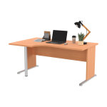 Bureau d'angle compact retour à gauche pronto bois - l. 160 x p. 100 cm - plateau hêtre - pieds l hêtre ... Bureau d'angle compact retour à gauche pronto bois - l. 160 x p. 100 cm - plateau hêtre - pieds l hêtre ...