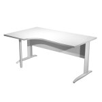 Bureau d'angle compact retour à gauche pronto métal - l. 160 x p. 100 cm - plateau blanc - pieds l blanc ... Bureau d'angle compact retour à gauche pronto métal - l. 160 x p. 100 cm - plateau blanc - pieds l blanc ...
