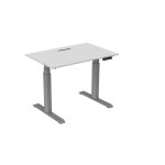 Bureau assis - debout activ'o - réglage électrique en hauteur - l. 120 x p. 80 cm - plateau blanc avec ... Bureau assis - debout activ'o - réglage électrique en hauteur - l. 120 x p. 80 cm - plateau blanc avec ...