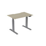 Bureau assis - debout activ'o - r�glage �lectrique en hauteur - l. 120 x p. 80 cm - plateau ch�ne avec ...