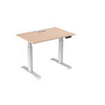 Bureau assis - debout activ'o - rglage lectrique en hauteur - l. 120 x p. 80 cm - plateau htre avec ...