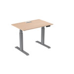 Bureau assis - debout activ'o - r�glage �lectrique en hauteur - l. 120 x p. 80 cm - plateau h�tre avec ...