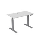 Bureau assis - debout activ'o - rglage lectrique en hauteur - l. 140 x p. 80 cm - plateau blanc avec ...