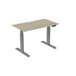 Bureau assis - debout activ'o - r�glage �lectrique en hauteur - l. 140 x p. 80 cm - plateau ch�ne avec ...