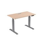 Bureau assis - debout activ'o - r�glage �lectrique en hauteur - l. 140 x p. 80 cm - plateau h�tre avec ...