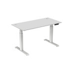 Bureau assis - debout activ'o - r�glage �lectrique en hauteur - l. 160 x p. 80 cm - plateau blanc avec ...