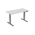 Bureau assis - debout activ'o - r�glage �lectrique en hauteur - l. 160 x p. 80 cm - plateau blanc avec ...