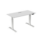Bureau assis - debout activ'o - rglage lectrique en hauteur - l. 160 x p. 80 cm - plateau blanc avec ...
