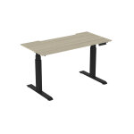 Bureau assis - debout activ'o - r�glage �lectrique en hauteur - l. 160 x p. 80 cm - plateau ch�ne avec ...