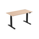 Bureau assis - debout activ'o - r�glage �lectrique en hauteur - l. 160 x p. 80 cm - plateau h�tre avec ...