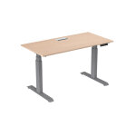 Bureau assis - debout activ'o - r�glage �lectrique en hauteur - l. 160 x p. 80 cm - plateau h�tre avec ...