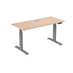 Bureau assis - debout activ'o - r�glage �lectrique en hauteur - l. 180 x p. 80 cm - plateau h�tre avec ...
