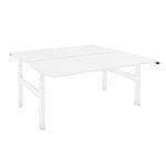 Bureau assis - debout partag 2 postes eminence - rglage lectrique en hauteur - l. 120 x p. 166 cm ...