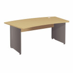 Bureau de direction activity l. 180 x p. 100 cm - plateau h�tre - pieds pleins anthracite