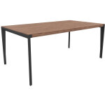 Bureau de direction arold l. 160 x p. 100 cm - placage bois noyer - piètement métal gris Bureau de direction arold l. 160 x p. 100 cm - placage bois noyer - piètement métal gris