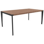 Bureau de direction arold l. 200 x p. 100 cm - placage bois noyer - piètement métal gris Bureau de direction arold l. 200 x p. 100 cm - placage bois noyer - piètement métal gris