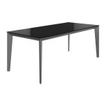Bureau de direction fusion - l. 170 x p. 90 cm - plateau verre trempé noir - pieds métal noir Bureau de direction fusion - l. 170 x p. 90 cm - plateau verre trempé noir - pieds métal noir