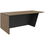 Bureau direction pied vertical à droite rhéa - l. 200 x p. 100 x h. 741 cm - plateau noyer - pieds carbone ... Bureau direction pied vertical à droite rhéa - l. 200 x p. 100 x h. 741 cm - plateau noyer - pieds carbone ...
