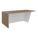 Bureau de direction pied vertical  gauche rha - l. 200 x p. 100 x h. 741 cm - plateau noyer - pieds ...