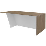 Bureau de direction pied vertical à gauche rhéa - l. 200 x p. 100 x h. 741 cm - plateau noyer - pieds ... Bureau de direction pied vertical à gauche rhéa - l. 200 x p. 100 x h. 741 cm - plateau noyer - pieds ...