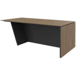 Bureau direction pied vertical à gauche rhéa - l. 200 x p. 100 x h. 741 cm - plateau noyer - pieds carbone ... Bureau direction pied vertical à gauche rhéa - l. 200 x p. 100 x h. 741 cm - plateau noyer - pieds carbone ...