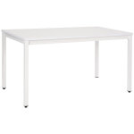Bureau droit budget - l. 140 x p. 80 cm - plateau blanc - pieds blanc