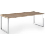 Bureau droit direction flore - l. 210 x p. 90 cm - plateau noyer - pieds cadres Bureau droit direction flore - l. 210 x p. 90 cm - plateau noyer - pieds cadres