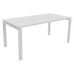 Bureau droit e - link - l. 160 x p. 80 cm - plateau blanc - pieds blanc Bureau droit e - link - l. 160 x p. 80 cm - plateau blanc - pieds blanc