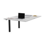 Bureau droit partagé 2 postes burocolor échancré - suivant - l. 120 x p. 163 cm - plateau blanc - pieds ... Bureau droit partagé 2 postes burocolor échancré - suivant - l. 120 x p. 163 cm - plateau blanc - pieds ...