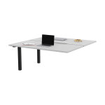 Bureau droit partagé 2 postes burocolor échancré - suivant - l. 160 x p. 163 cm - plateau blanc - pieds ... Bureau droit partagé 2 postes burocolor échancré - suivant - l. 160 x p. 163 cm - plateau blanc - pieds ...