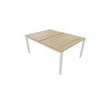 Bureau droit partag� 2 postes burocolor �chancr� - d�part - l. 160 x p. 163 cm - plateau ch�ne nebraska ...