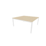 Bureau droit partag� 2 postes burocolor �chancr� - d�part - l. 160 x p. 163 cm - plateau ch�ne - pieds ...