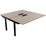 Bureau droit partag 2 postes burocolor avec trappe d'accs - suivant - l. 160 x p. 163 cm - plateau ...