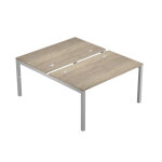 Bureau droit partagé 2 postes eminence - l. 160 x p. 165 cm - plateau chêne canadien - pieds aluminium ... Bureau droit partagé 2 postes eminence - l. 160 x p. 165 cm - plateau chêne canadien - pieds aluminium ...