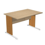 Bureau droit pronto bois - l. 120 x p. 80 cm - plateau chne - pieds l aulne