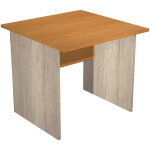Bureau droit pronto bois - l. 80 x p. 80 cm - plateau aulne - pieds panneaux chêne canadien Bureau droit pronto bois - l. 80 x p. 80 cm - plateau aulne - pieds panneaux chêne canadien