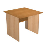 Bureau droit pronto bois - l. 80 x p. 80 cm - plateau aulne - pieds panneaux htre