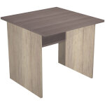 Bureau droit pronto bois - l. 80 x p. 80 cm - plateau cendre - pieds panneaux chêne canadien Bureau droit pronto bois - l. 80 x p. 80 cm - plateau cendre - pieds panneaux chêne canadien