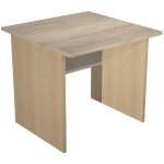 Bureau droit pronto bois - l. 80 x p. 80 cm - plateau chêne canadien - pieds panneaux chêne Bureau droit pronto bois - l. 80 x p. 80 cm - plateau chêne canadien - pieds panneaux chêne