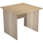 Bureau droit pronto bois - l. 80 x p. 80 cm - plateau chêne - pieds panneaux chêne canadien Bureau droit pronto bois - l. 80 x p. 80 cm - plateau chêne - pieds panneaux chêne canadien