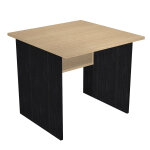 Bureau droit pronto bois - l. 80 x p. 80 cm - plateau ch�ne - pieds panneaux noir