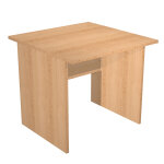 Bureau droit pronto bois - l. 80 x p. 80 cm - plateau htre - pieds panneaux htre