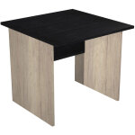 Bureau droit pronto bois - l. 80 x p. 80 cm - plateau noir - pieds panneaux chêne canadien Bureau droit pronto bois - l. 80 x p. 80 cm - plateau noir - pieds panneaux chêne canadien