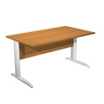 Bureau droit pronto métal - l. 140 x p. 80 cm - plateau aulne - pieds l blanc Bureau droit pronto métal - l. 140 x p. 80 cm - plateau aulne - pieds l blanc