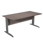 Bureau droit pronto m�tal - l. 160 x p. 80 cm - plateau cendre - pieds l anthracite
