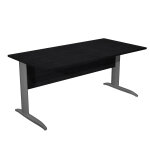 Bureau droit pronto m�tal - l. 160 x p. 80 cm - plateau noir - pieds l anthracite